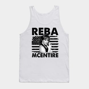 Retro Reba McEntire American Flag Music Gift Tank Top